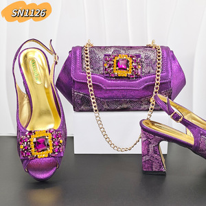 Conjunto de Zapatos y Bolso Italianos a Juego en Color Rosa, Última Moda, para Bodas Nigerianas - Product Image 5