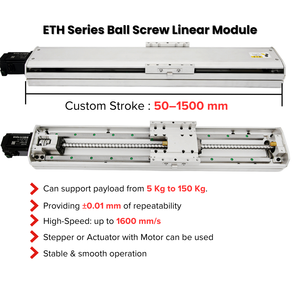 Modul <span class=keywords><strong>Linear</strong></span> Penggerak Sekrup Bola Semi-Tertutup Presisi Tinggi Beban 150kg Meja Geser Robot Sumbu Tunggal Aktuator <span class=keywords><strong>Linear</strong></span> - Product Image 3