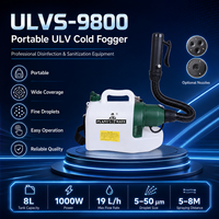 Machine de désinfection par nébulisation alimentée par batterie avec tuyau flexible et réservoir de 5 L, nébulisateur ULV portable à froid