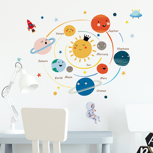 Cartoon Solar System Vinyl <strong>Wall</strong> <strong>Stickers</strong> Children Room Decoration Boy Kids Rooms <strong>Wall</strong> Decor <strong>Nursery</strong> Decorate DIY Art Murals Home - Product Image 3