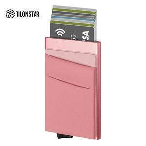TILONSTAR TVC104 Minimalist Aluminum Card Holder With Wallet Stretchy Pocket Clip Business Credit Card Holder Wallet Women - Product Image 1