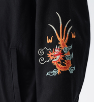 Veste Bomber Homme Personnalisée Style Japonais Vintage Sukajan Broderie Tigre Dragon Streetwear Vente en Gros