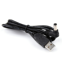 Câble d'alimentation CC Cantell personnalisé à angle droit 1m 5V 1A/2A USB 3.5mmx1.35mm avec prise jack mâle 35135 en PVC 2 conducteurs pour caméra et ordinateur