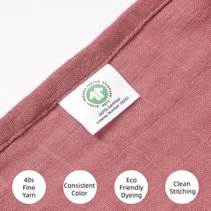 Manta de Muselina Orgánica Personalizada de Lujo, Transpirable, de Secado Rápido, Agradable al Tacto, 47x47 Pulgadas, para Bebés, Envoltura para Recién Nacidos - Product Image 3