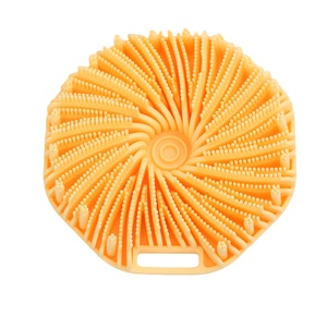 <span class=keywords><strong>Brosse</strong></span> <span class=keywords><strong>ronde</strong></span> de nettoyage anti-bactérien en silicone souple pour le corps, massage exfoliant pour le bain et le dos pour hommes et femmes - Product Image 5