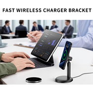 Support de chargeur sans fil magnétique Kitway Type C 15W pour iPhone 15 Pro Max, chargeur rapide de bureau 2-en-1