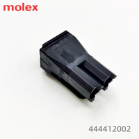 Kabel Molex 444412002 Hitam Asli 7.5 mm Crimp Female Tahan Air 2 Pin Housing