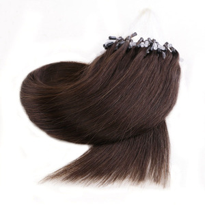 Extensions de cheveux humains Remy chinois 100 % naturels, à micro-anneaux, double épaisseur, doux, sans perte, couleur claire, lisses naturels, vente en gros. - Product Image 5