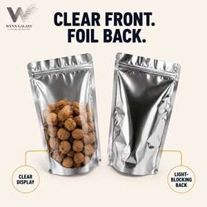 In stock US FDA Low-Priced Stand up Pouch Food Packaging Yin Yang Self-Standing Aluminized Doypack for Noodles Jelly Side Gus - Product Image 3