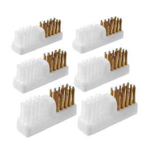Étui de nettoyage pour embouts de ponceuse à ongles avec couvercle transparent pour le nettoyage des embouts en carbure et en céramique, double brosse colorée - Product Image 6
