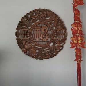 Decoraciones de Pared Colgantes de Madera MDF con Tallado Creativo Art <span class=keywords><strong>Deco</strong></span> para el Año Nuevo Chino - Product Image 1