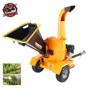2023 Hot Sale Heavy Duty Self-Propelled Gasoline Started Disc Wood Chipper Machine Portable Wood Crusher Machine for Wood Chips