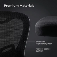 Chaise de bureau de luxe moderne en tissu maillé, confortable, ergonomique, pivotante, pour ordinateur, vente en gros, accessoires inclus