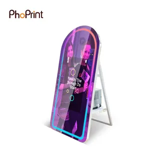 Instant Selfie Booth Printing Kiosk Photomaton With Mirror And Touch LCD Screen