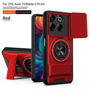 Étui magnétique Lichicase anti-traces de doigts deux-en-un avec support de voiture et anneau pour ZTE <span class=keywords><strong>Blade</strong></span> A36 A76 - Product Image 4