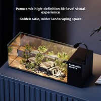 2025 nouveau réservoir de flux de bureau moderne filtre latéral en verre Ultra-clair auto-circulant écologique aménagement paysager écologique petit