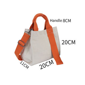 Gahumi Original Durable Gift Factory Le plus récent sac fourre-tout en coton pour le maquillage Sac d'épicerie en coton pliable à la flamme - Product Image 3
