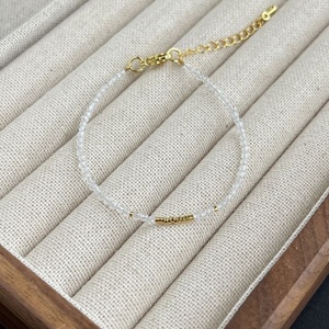 2MM Tiny Crystal Bead <b>Bracelet</b> Handmade Jewelry Natural Stone Fashion Dainty Semi-Precious Stone <b>Beaded</b> <b>Bracelets</b> for Women - Product Image 2