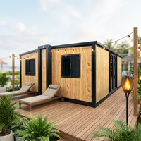 Maison conteneur modulaire extensible 20ft/40ft de luxe, 3 chambres, 2 salles de bain, usage hôtelier, design moderne en acier, prix usine Chine