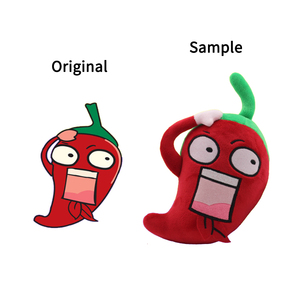 OEM personalizado al por mayor de pimiento <span class=keywords><strong>rojo</strong></span> de peluche de juguete lindo de dibujos animados suave relleno llavero bolsa mascota algodón niños nuevo pimiento <span class=keywords><strong>rojo</strong></span> regalo - Product Image 3