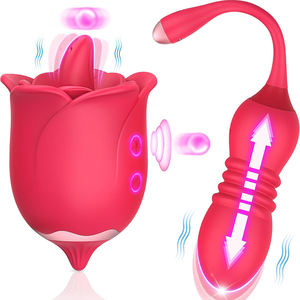 Rose Flirting Female Dual USB Power Vibrator Stick, Masturbatiespeeltje voor jonge vrouwen, Vibrator voor volwassenen, Seks - Product Image 3