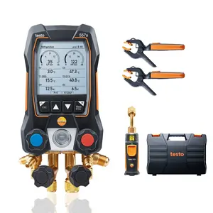 New Testo 557s 4 Valves Smart Vacuum Kit Smart digital manifold gauge 0564 5571 With wireless vacuum and clamp temperature probe