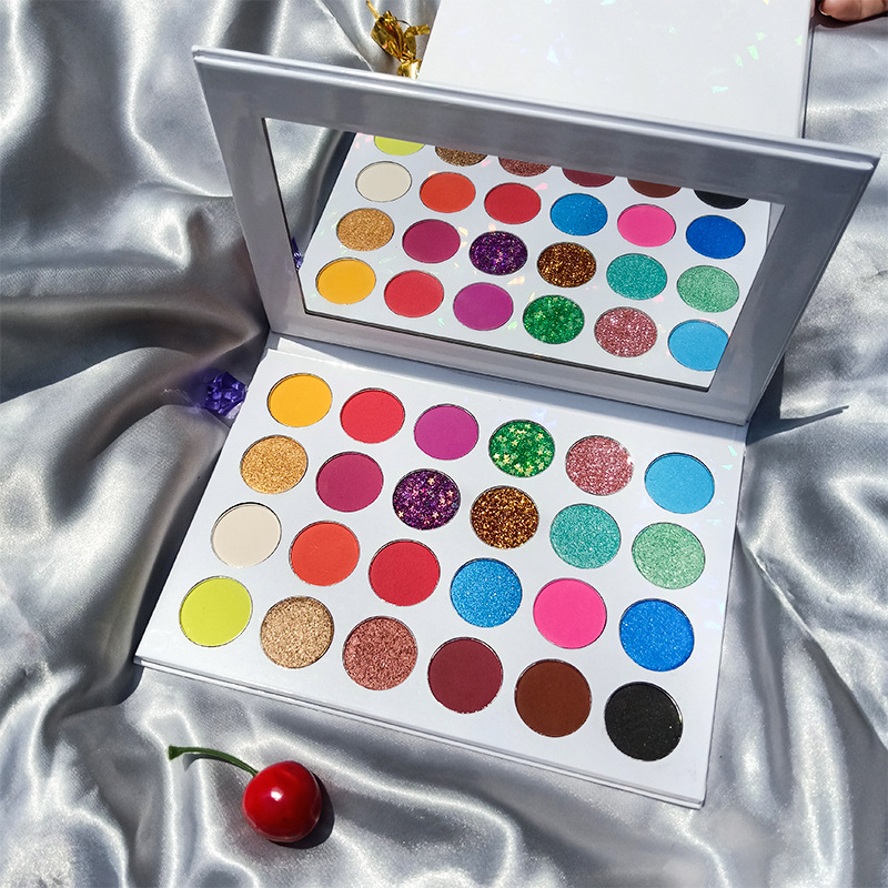 OEM Hot Sale Cosmetics Wholesale 24 color Noctilucence Halloween Eyeshadow palette Sequins Matte Private Label Eye Shadow