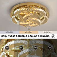 Plafonnier LED moderne et minimaliste de luxe en cristal de haute qualité pour salon et chambre à coucher - Entrepôt UK