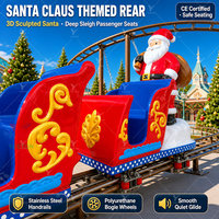 Manège de parc d'attractions au design tendance, Mini Montagnes Russes Train de Noël