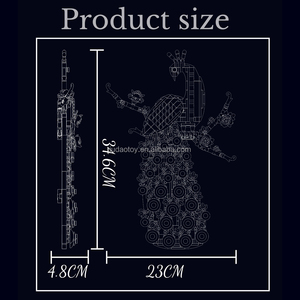 Mould <span class=keywords><strong>King</strong></span> 10149 Modèle de Peinture Paon en Blocs de Construction Jouets Jeu de Construction MOC Puzzle Créatif Ensemble de Blocs de Construction pour Adultes Cadeau - Product Image 5