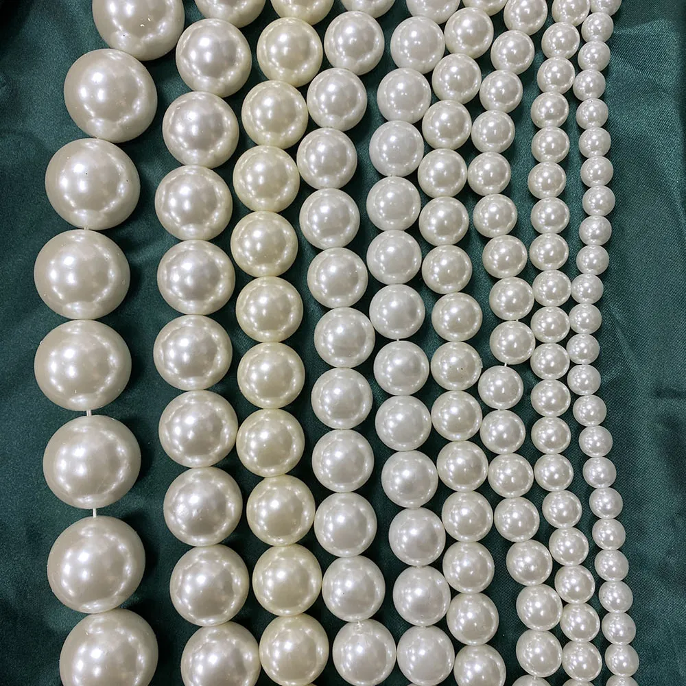 Cuentas de perlas grandes de plástico acrílico, 20mm, 30mm, sueltas, para fabricación de joyas y decoración, venta al por mayor