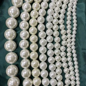 Wholesale Cheap 20mm 30mm Acrylic Plastic Big Pearl Beads Loose Beads For Jewelry Making Decorating
