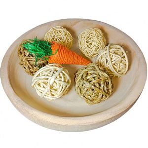 Bol de service en bois de paulownia naturel d'usine sculpté à la main Table de mariage écologique bol à sucre en bois de style ferme décoratif - Product Image 2