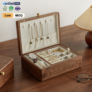 Boîtes de rangement en bois personnalisables, boîtes cadeaux, objets décoratifs pour la table de maquillage, pour le rangement et l'organisation des bijoux pour femmes - Product Image 2