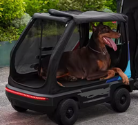 Poussette électrique pliable pour animaux de compagnie, chariot de promenade télécommandé pour chien, grand transporteur pliable pour activités extérieures des animaux de compagnie