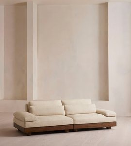 أريكة إيطالية من القماش البسيط للمنزل ، أرائك فاخرة على شكل حرف L لغرفة المعيشة - Product Image 1