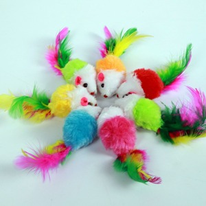 Augmenter la sagesse jouets interactifs chat jouets souris dans les cages boules de souris en peluche chat drôle colle la souris dans une cage katten - Product Image 6