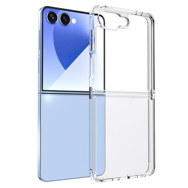 Shockproof Drop Resistant PC TPU Hybrid Customizable logo Transparent Phone case for Samsung Z Flip 6 7