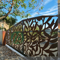 Panneau décoratif en métal découpé au laser CNC de qualité supérieure, écologique, antirouille, pour clôture de jardin, portail extérieur, garde-corps en acier, pergolas
