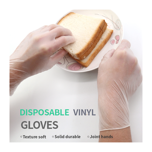 Anboson rõ ràng Vinyl kiểm tra y tế Găng tay dùng một lần cho chăm sóc sức khỏe thực phẩm nấu ăn làm sạch đa năng - Product Image 5