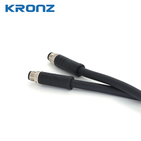 Connecteur d'alimentation mâle KRONZ M12 à 5 broches, codage K, étanche IP67, câble PVC, connecteur circulaire, longueur personnalisable disponible : 1m, 2m, 5m