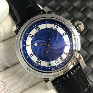 Reloj Mecánico Automático de Acero Inoxidable de Lujo, Esfera de Cristal de Zafiro, Diámetro de Esfera de 40 mm, Correa de Cuero PU/Cuero Vacuno con Cierre de Mariposa - Product Image 2