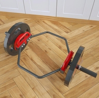 Barre de traction à anneaux Barre d'haltère hexagonale à six côtés Barre de support d'haltères Squat Hard Pull Gym Équipement de sport