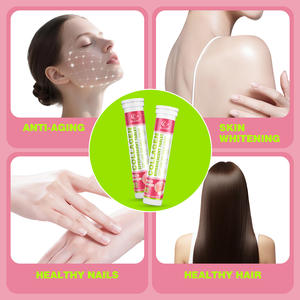 Comprimés effervescents de collagène saveur pêche - Complément anti-âge pour éclaircir la peau, les cheveux, les ongles, les articulations, comprimés de collagène et de vitamines - Product Image 3