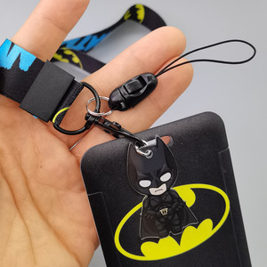 Porte-cartes d'autobus en polyester écologique de haute qualité avec long cordon pour étudiants, Captain America, Batman, <span class=keywords><strong>Superman</strong></span> - Product Image 4