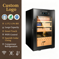 Armoire à cigares électrique à température et humidité constantes, contrôle WiFi, plateau en bois de cèdre, capacité de 300 cigares, OEM, faible bruit