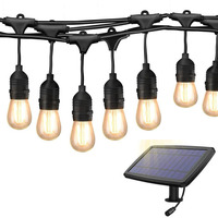 Sans fil Économie d'énergie DC Powered Solar Festival Decoration Smart Lights Warm White 4 Work Modes 45FT LED Bulbs Home Wedding Decor