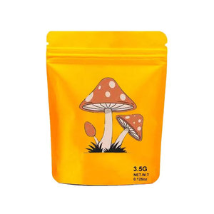 Custom Printed Mylar 3.5 Smell Proof Stand up Pouch Food 3.5g 7g 28g UV Glossy Plastic Ziplock Mylar Packaging <b>Bags</b> - Product Image 3