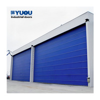 Puerta Industrial Heavy Duty, Puerta Hangar de Lona PVC con Estructura de Acero, Puerta de Aviones Extragrande para Mantenimient