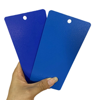 Peinture en poudre époxy bleue résistante à la chaleur et aux plis pour surfaces métalliques